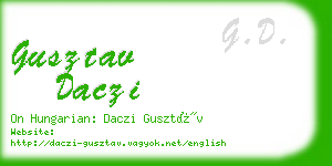 gusztav daczi business card